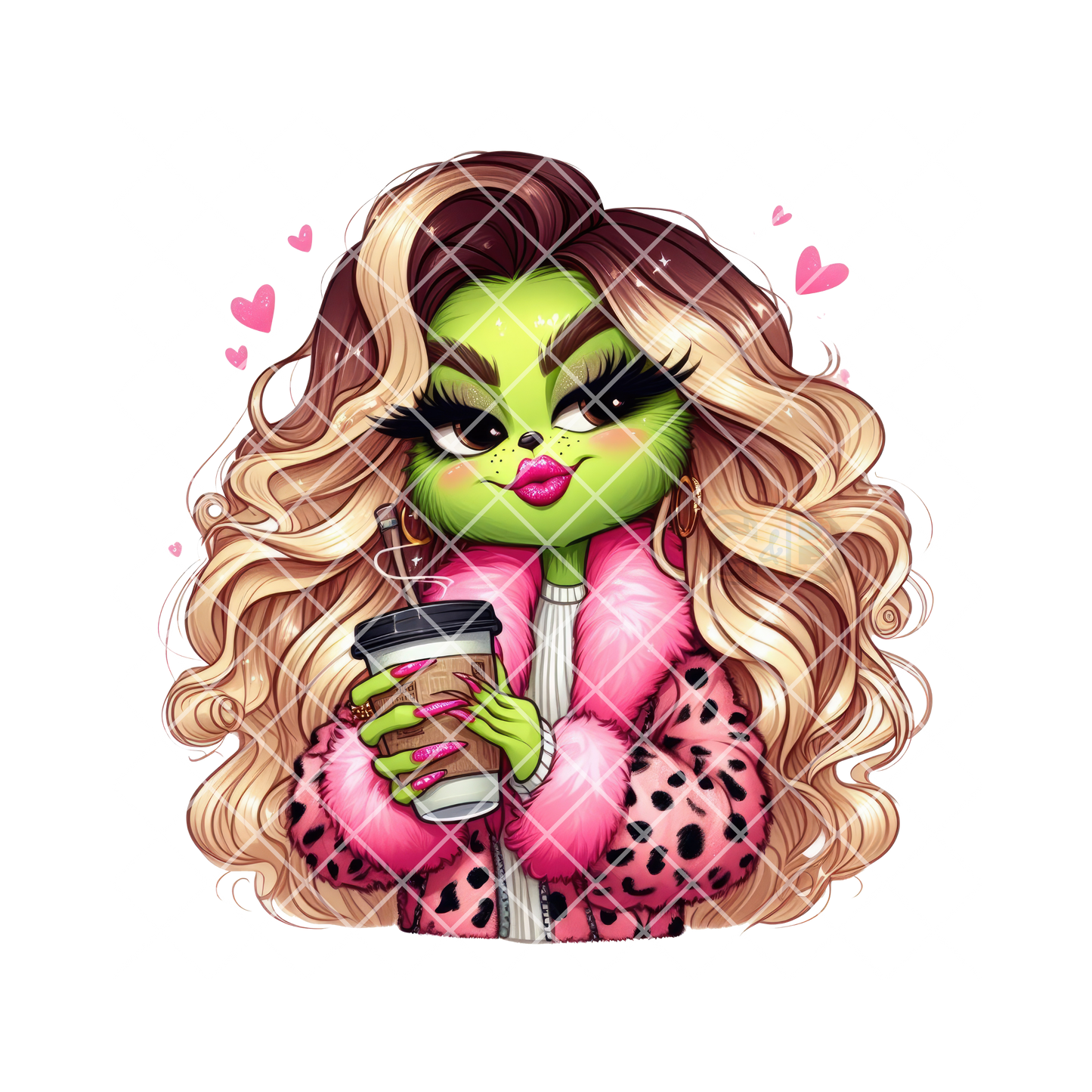 Glam Grinch Lady PNG