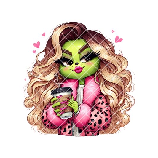 Glam Grinch Lady PNG