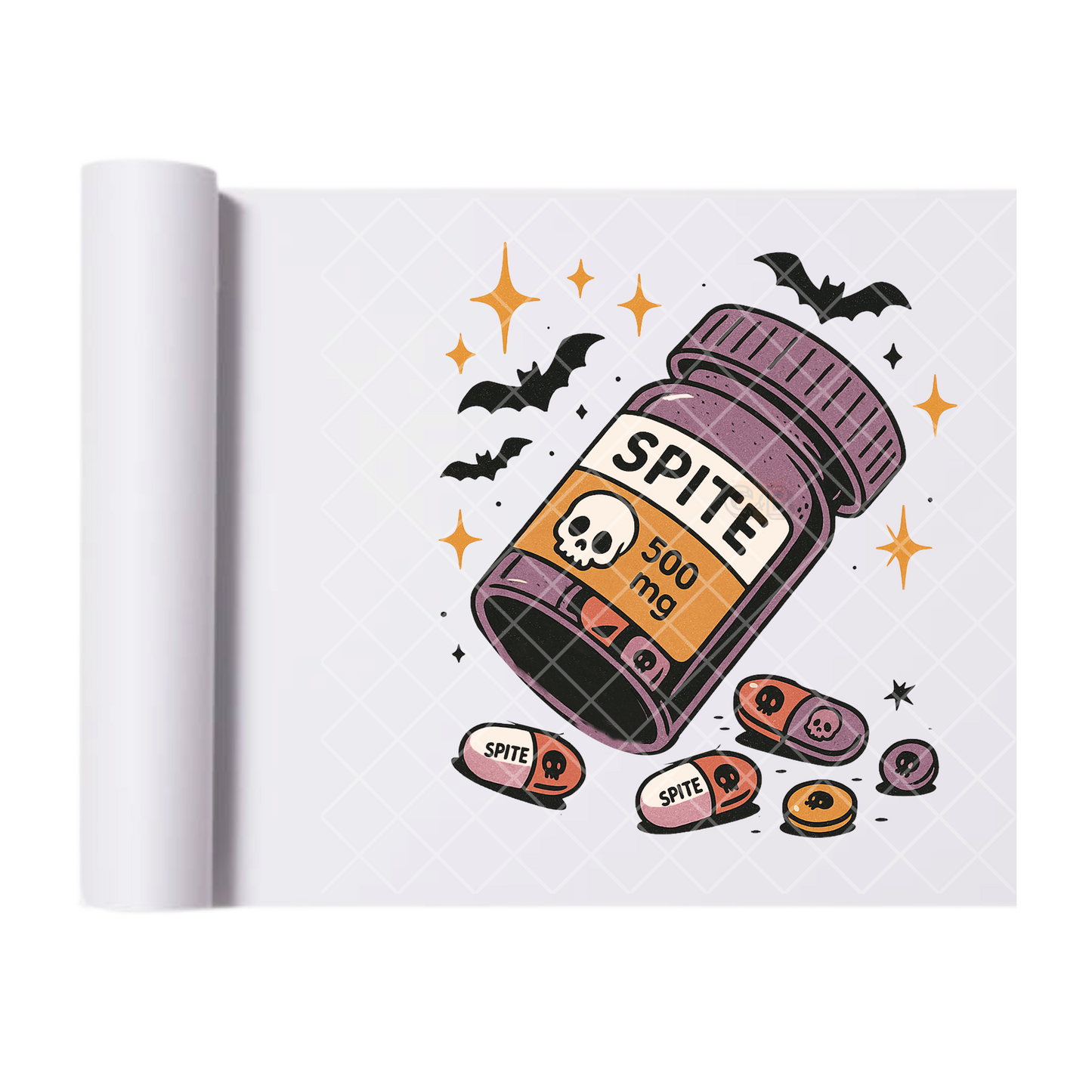 Spite candy - Ready To Press Print Transfer for Apparel, Cotton, Polyester & Blends - High-Quality Print- Commercial Grade