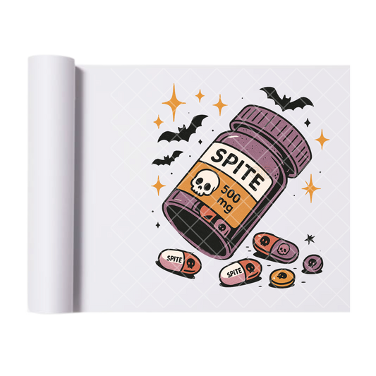 Spite candy - Ready To Press Print Transfer for Apparel, Cotton, Polyester & Blends - High-Quality Print- Commercial Grade