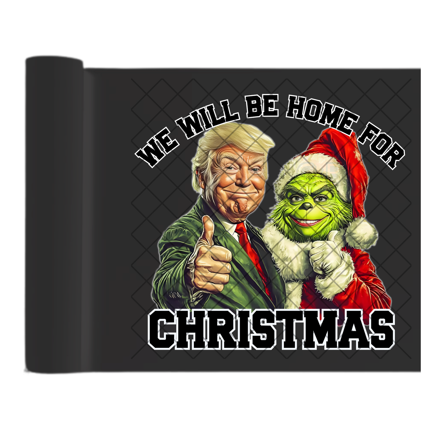 Home For Christmas Trump Green Man DTF Transfer