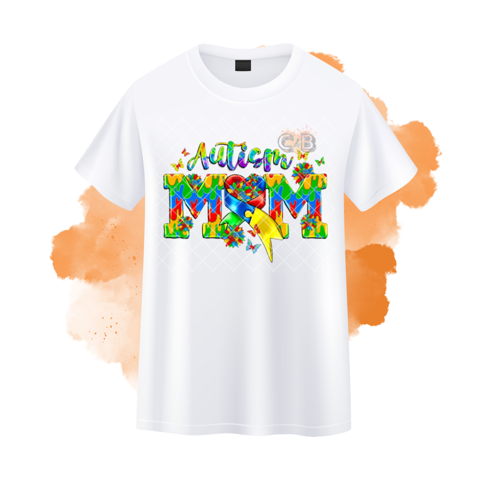 Autism Mom Butterflies Sunflower Autism Awareness T-Shirt