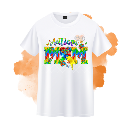 Autism Mom Butterflies Sunflower Autism Awareness T-Shirt