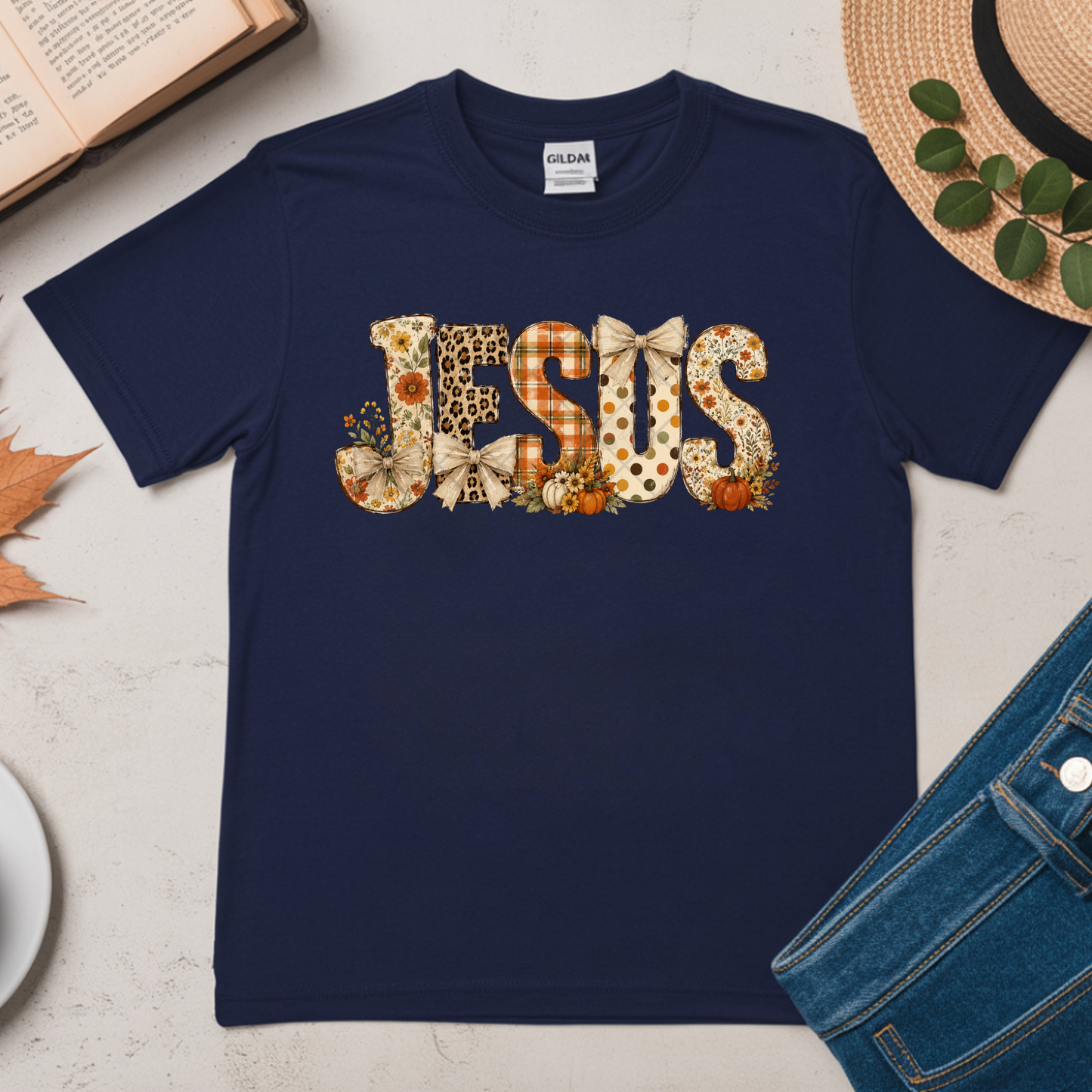 Patch Work Fall Jesus - Premium Graphic T-Shirt for Casual Wear