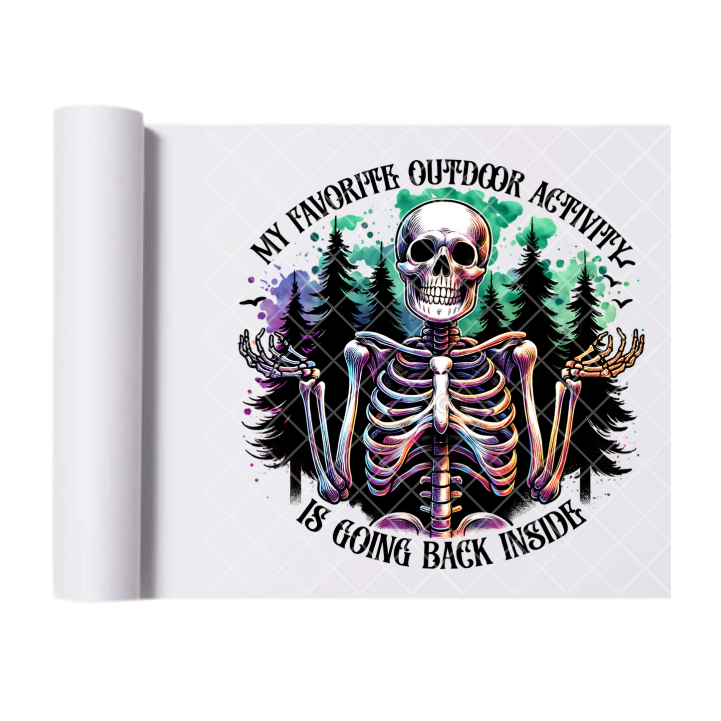 I Would Rather Be Inside - Ready To Press Print Transfer for Apparel, Cotton, Polyester & Blends - High-Quality Print- Commercial Grade