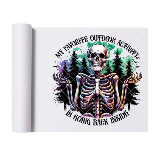 I Would Rather Be Inside - Ready To Press Print Transfer for Apparel, Cotton, Polyester & Blends - High-Quality Print- Commercial Grade