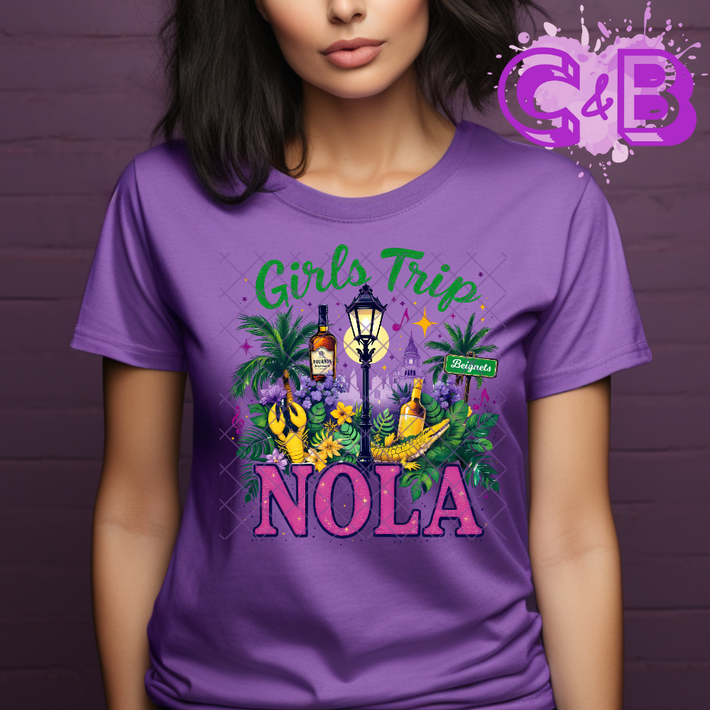 Girls trip nola DTF film t shirt transfer