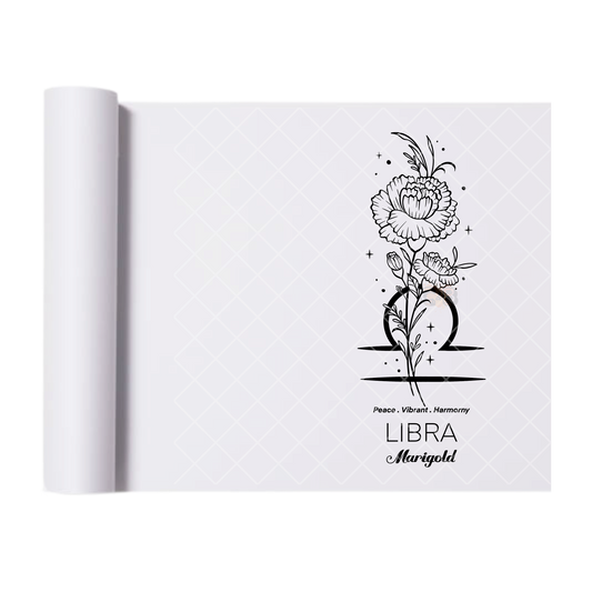 Libra Marigold - Direct Print Film Transfer for T-Shirts, Cotton, Polyester & Blends - High-Quality Print