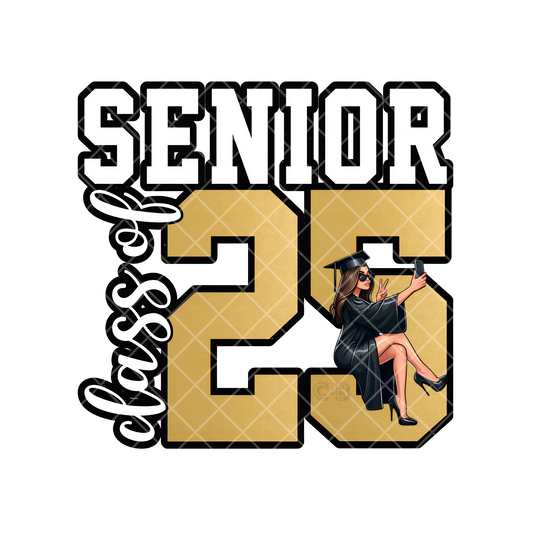 Class of 2025 Brunette Senior PNG