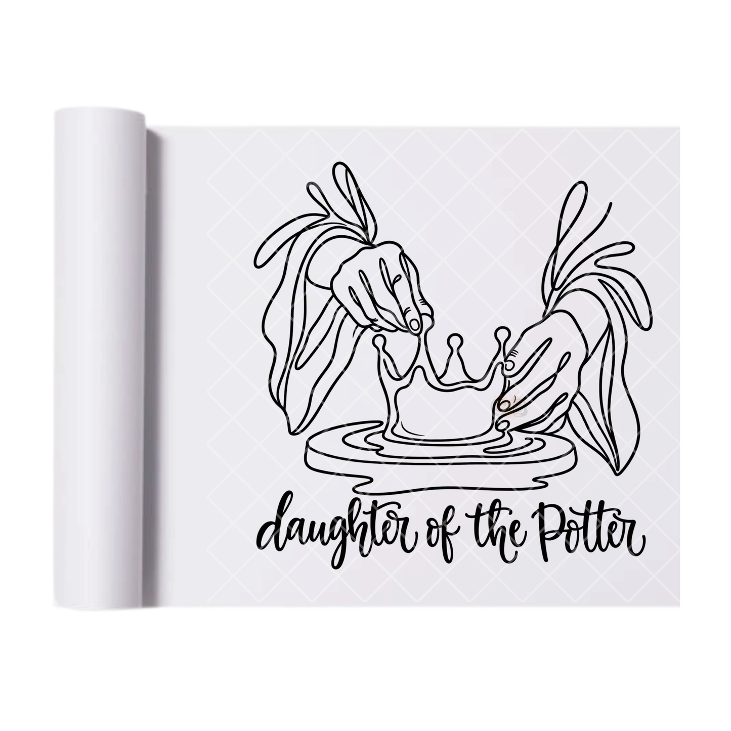 daughter of the potter outline - Direct Print Film Transfer for Trendy T-Shirts, Cotton, Polyester & Blends - High-Quality Print