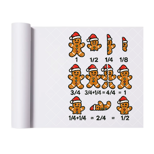 Gingerbread Men - Direct-To-Film Heat Transfer for T-Shirts, Cotton, Polyester & Blends - High-Quality Print