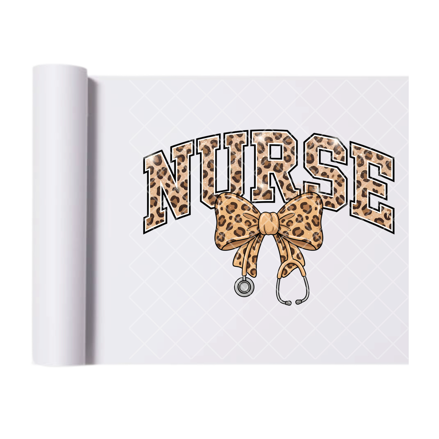 Nurse Cheetah Graphic - Direct Print Film Transfer for T-Shirts, Cotton, Polyester & Blends - High-Quality Print