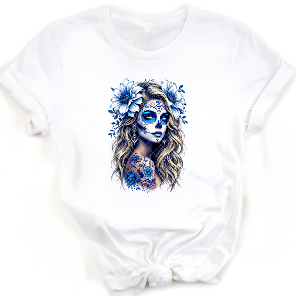 Blue Flower Lady PNG