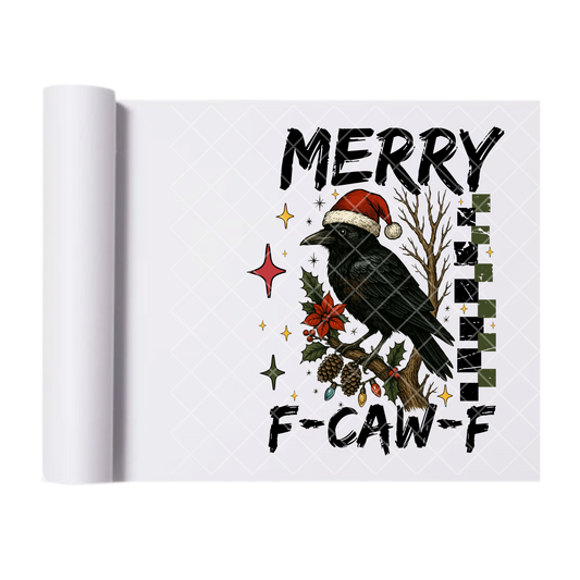 Merry F-Caw-F - Direct-To-Film Heat Transfer for T-Shirts, Cotton, Polyester & Blends - High-Quality Print