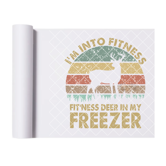 Fitness deer in my freezer DTF film t shirt transfer