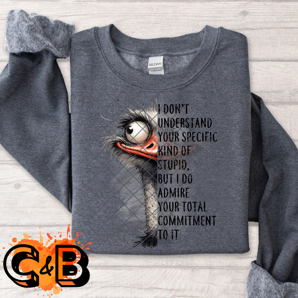 I admire commitment ostrich PNG
