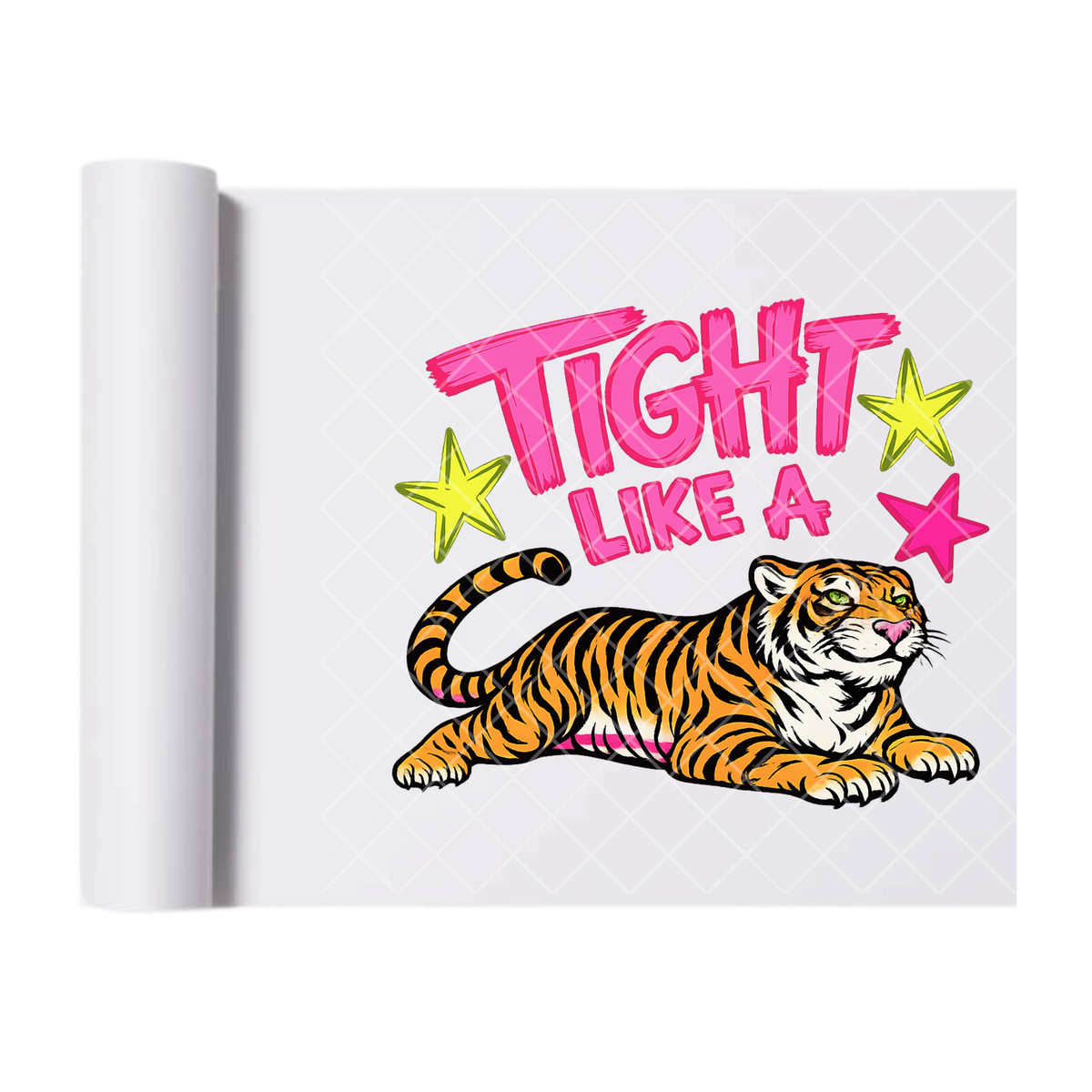 Tight Like A Tiger - Direct Transfer Print, Ready To Press For T-Shirts, Cotton, Polyester & Blends - Tshirt Business Quality