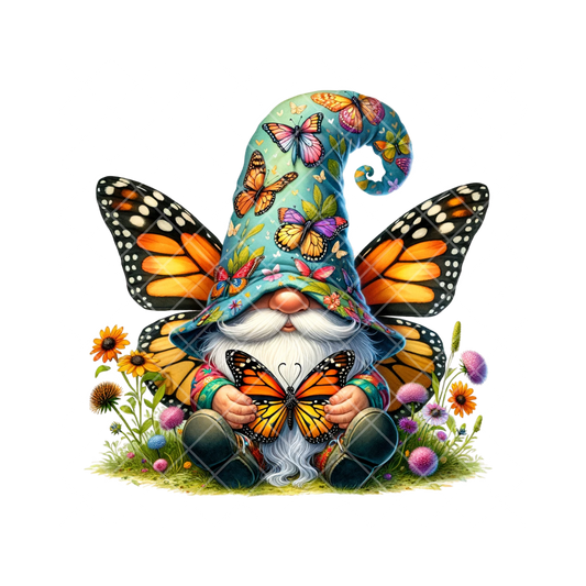 Butterfly Themed Gnome PNG