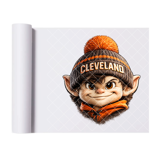 Cleveland Football - Direct Print Film Transfer for T-Shirts, Cotton, Polyester & Blends - High-Quality Print