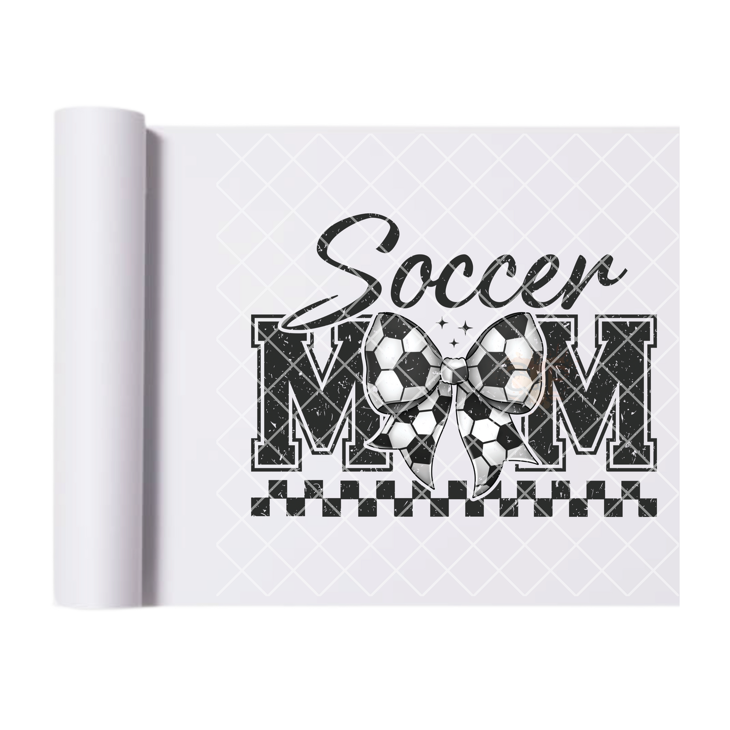 Soccer mom soccer bow DTF film t shirt transfer