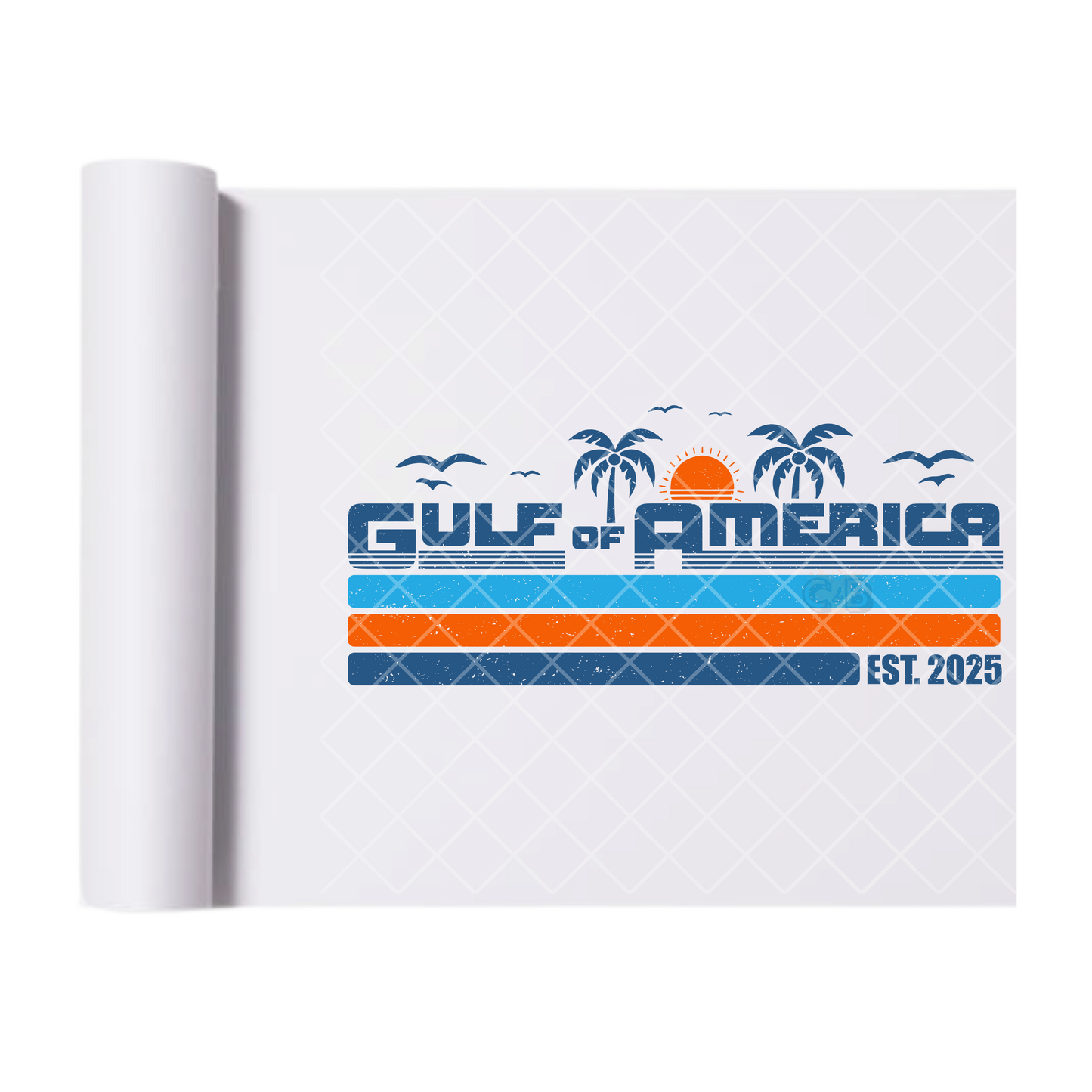Gulf Of America 2025 Coastal View - Direct Print Film Transfer for Trendy T-Shirts, Cotton, Polyester & Blends - High-Quality Print