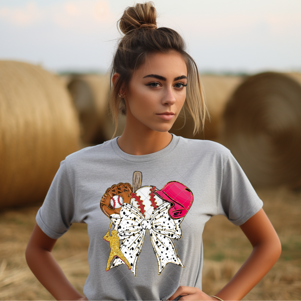 Sports Gear and Bows - Premium Graphic T-Shirt for Casual Wear