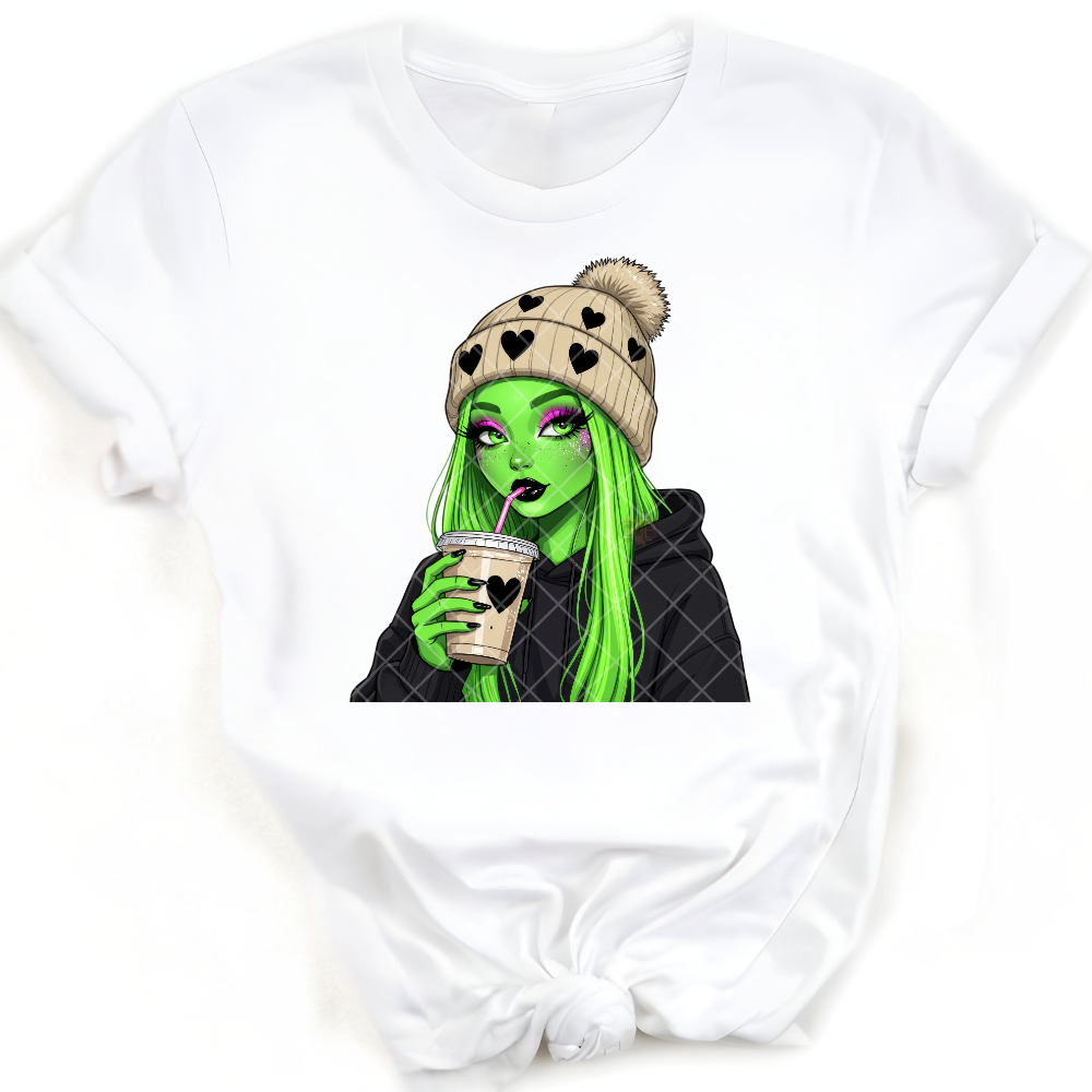 Green Halloween Love Babe PNG File