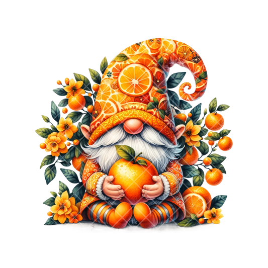 Orange Themed Gnome PNG