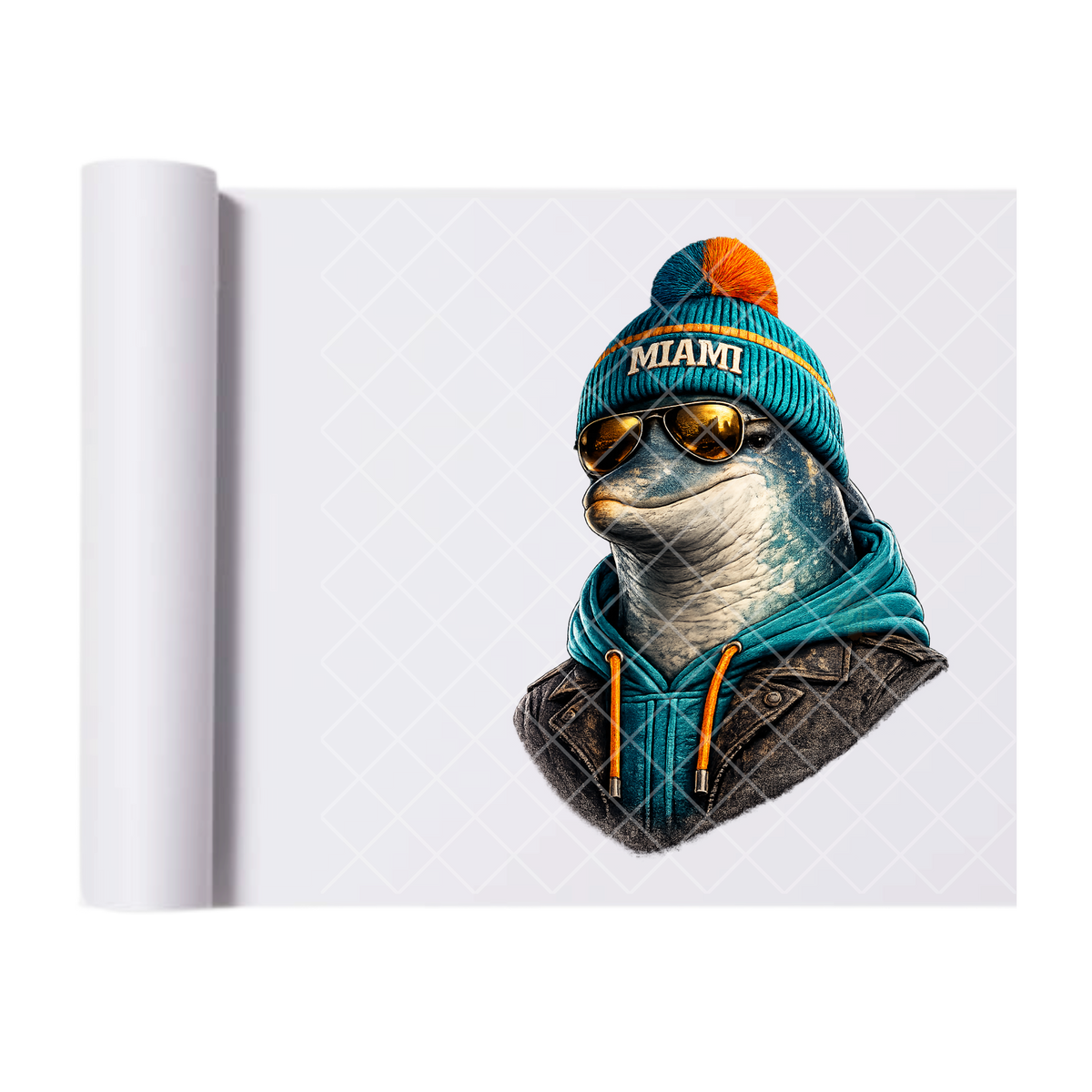 Miami Football - Direct Print Film Transfer for T-Shirts, Cotton, Polyester & Blends - High-Quality Print