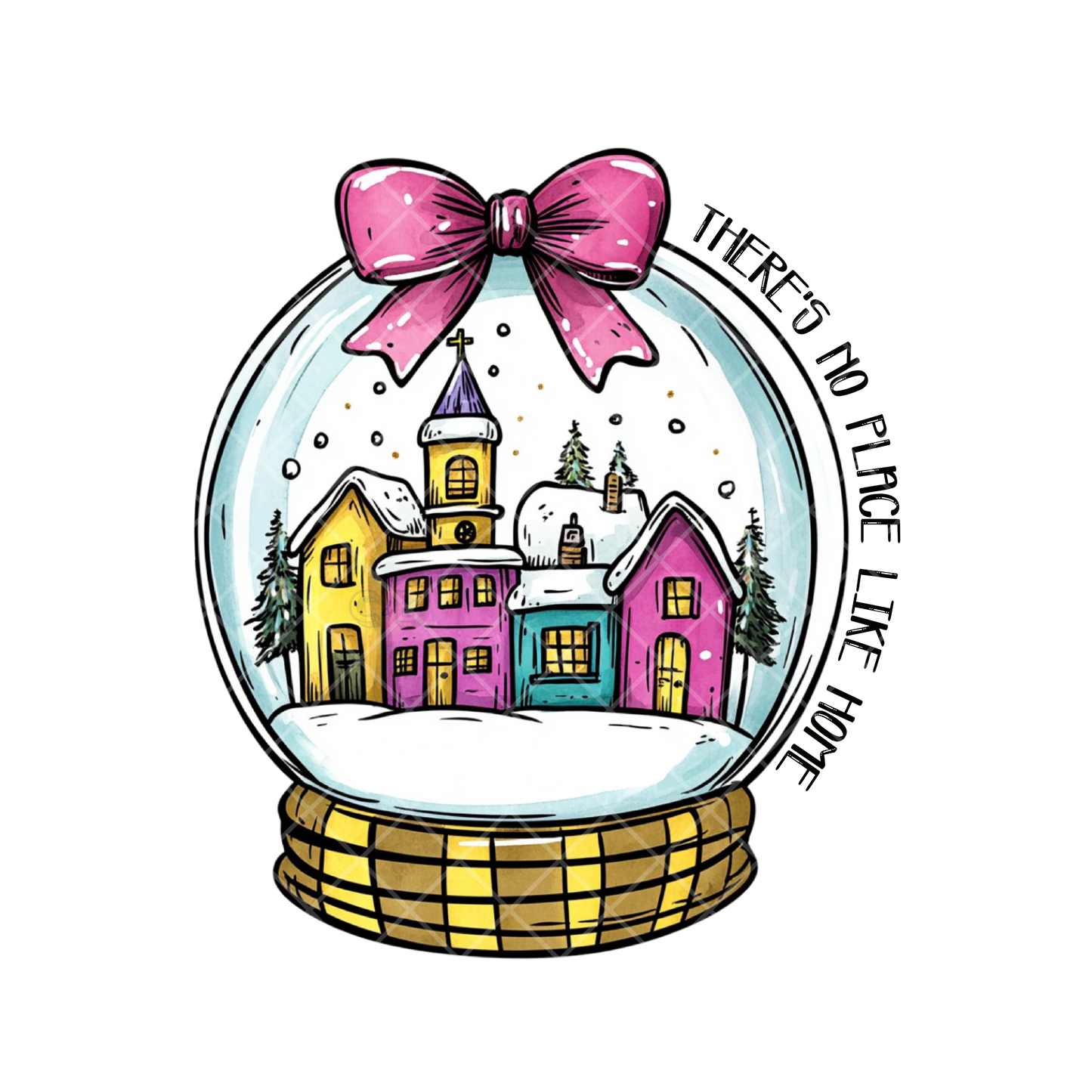No Place Like Home Snow Globe PNG File