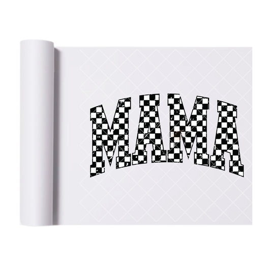 Mama Checkered - Direct Print Film Transfer for T-Shirts, Cotton, Polyester & Blends - High-Quality Print