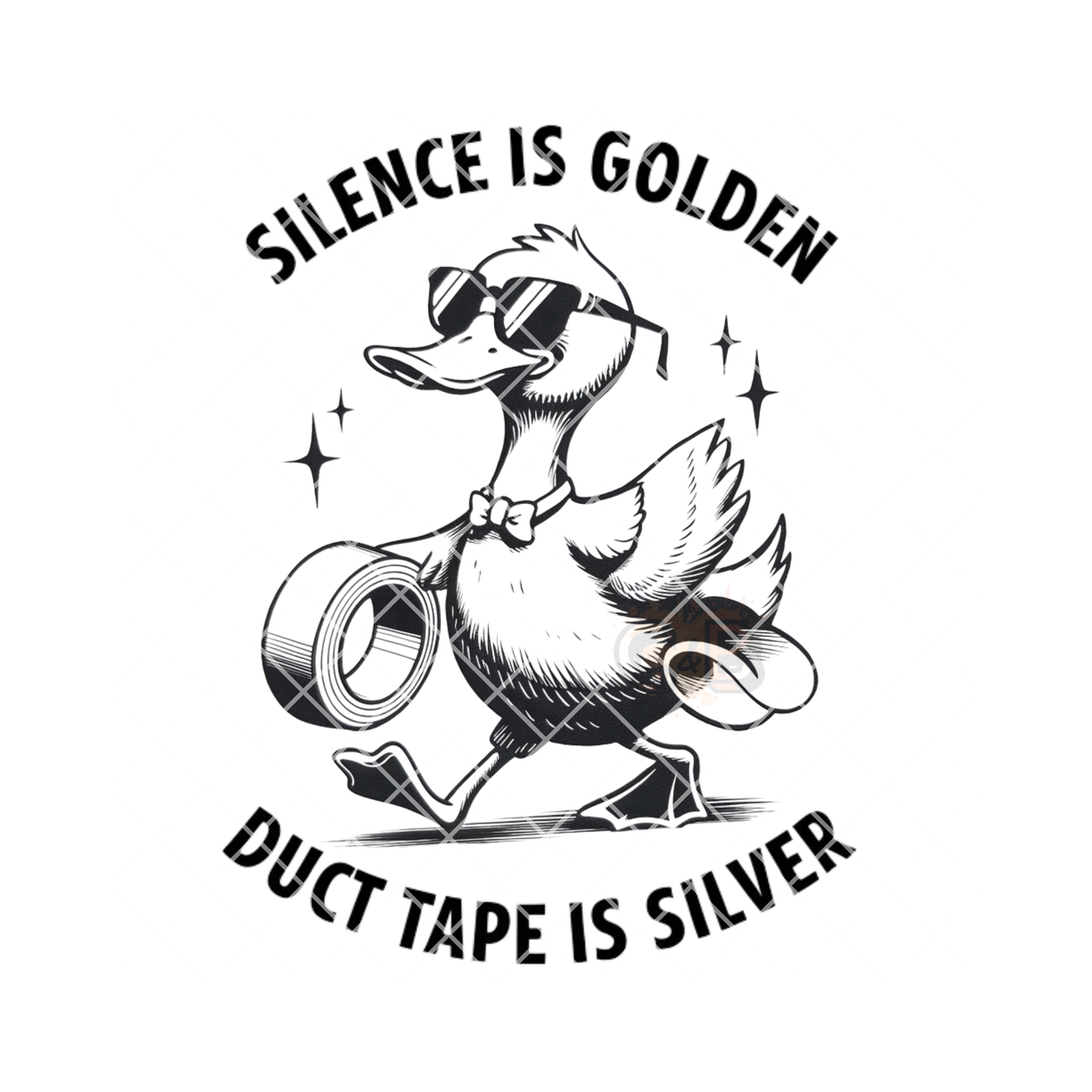 Duck tape is silver PNG