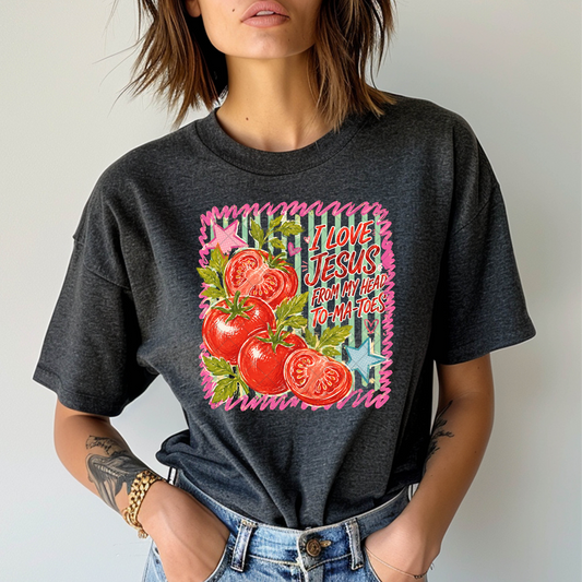 I Love Jesus Tomato - Premium Graphic T-Shirt for Casual Wear