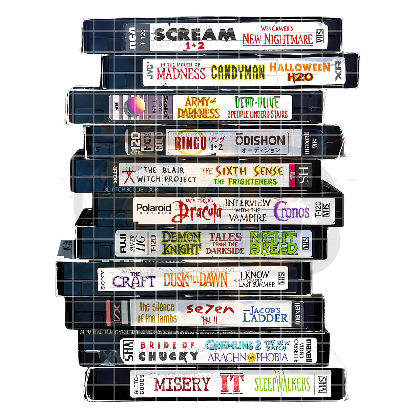 Vintage VHS Stack PNG