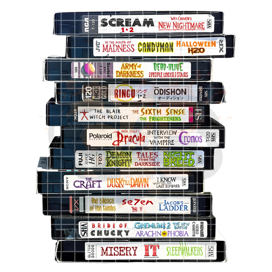 Vintage VHS Stack PNG