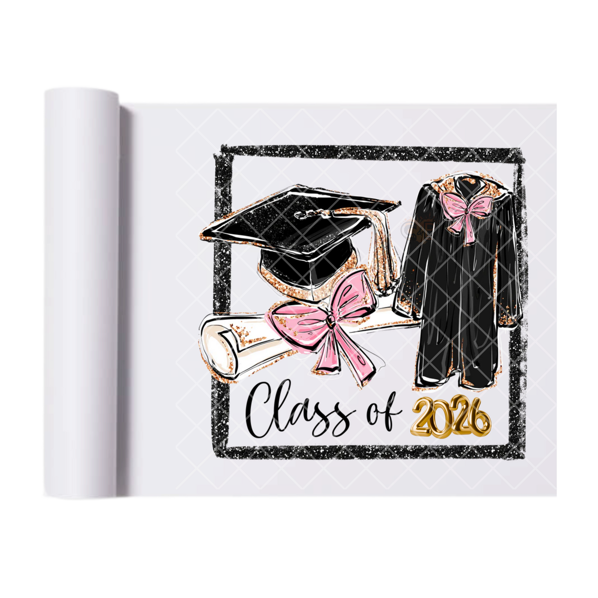 Class of 2026 - Direct Print Film Transfer for T-Shirts, Cotton, Polyester & Blends - High-Quality Print
