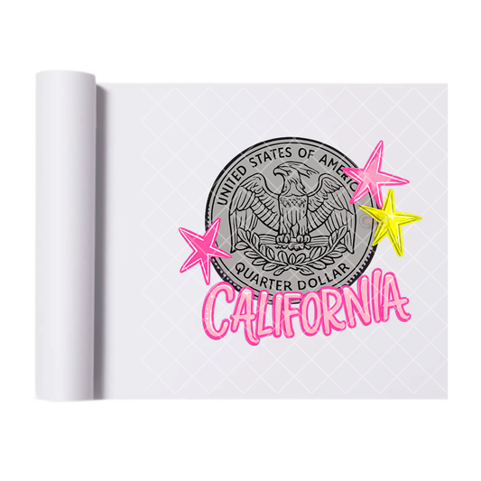 Tails California - Direct Print Film Transfer for Trendy T-Shirts, Cotton, Polyester & Blends - High-Quality Print