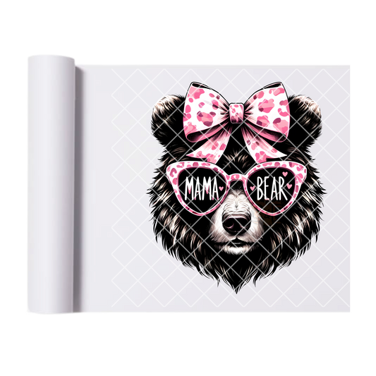 Mom bear DTF film t shirt transfer