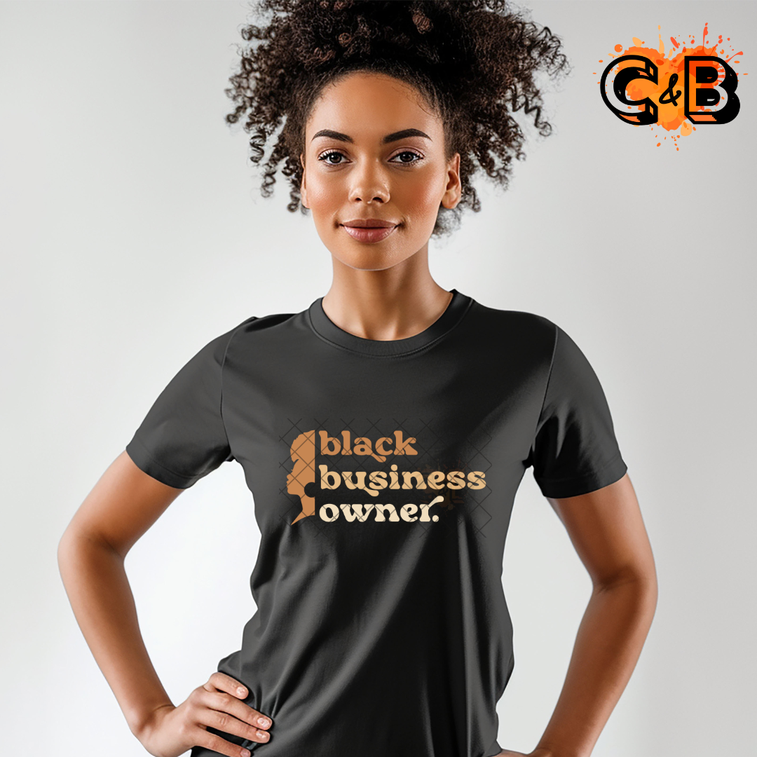 Black business owner silhouette PNG
