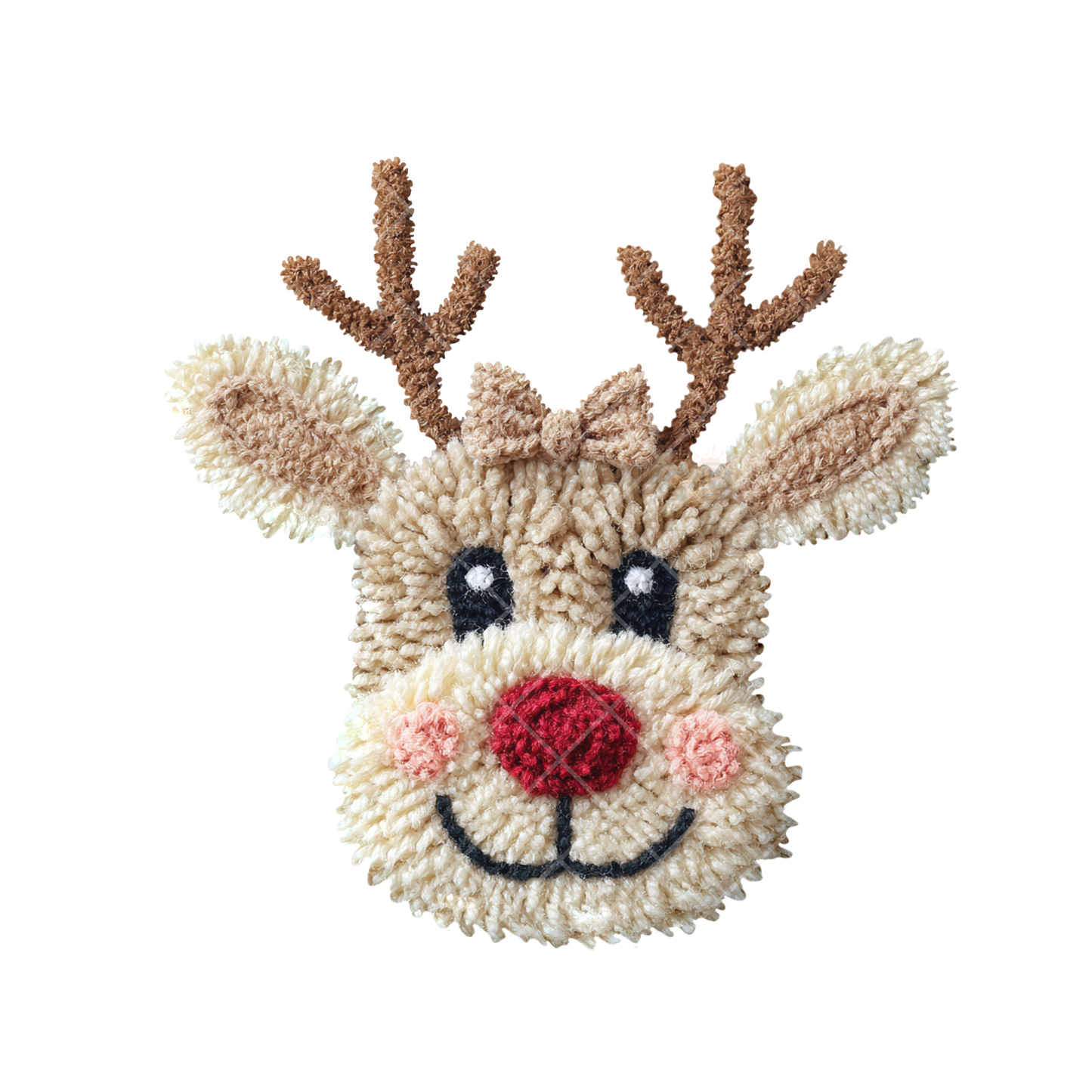 Rudolph Reindeer Faux Crochet PNG File