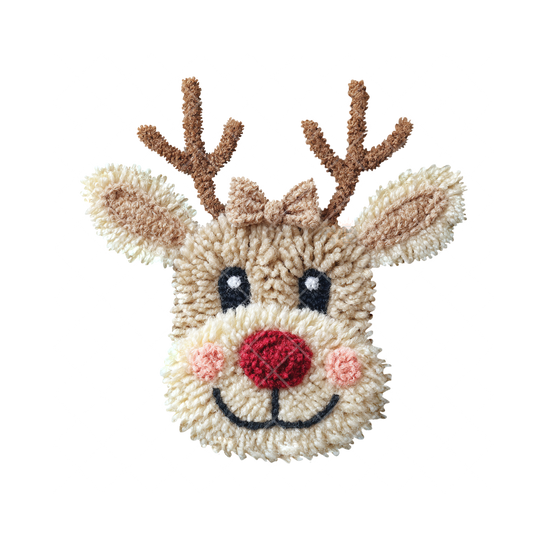 Rudolph Reindeer Faux Crochet PNG File