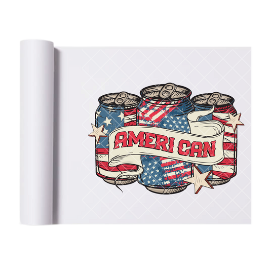 Ameri Can - Direct Print Film Transfer for T-Shirts, Cotton, Polyester & Blends - High-Quality Print