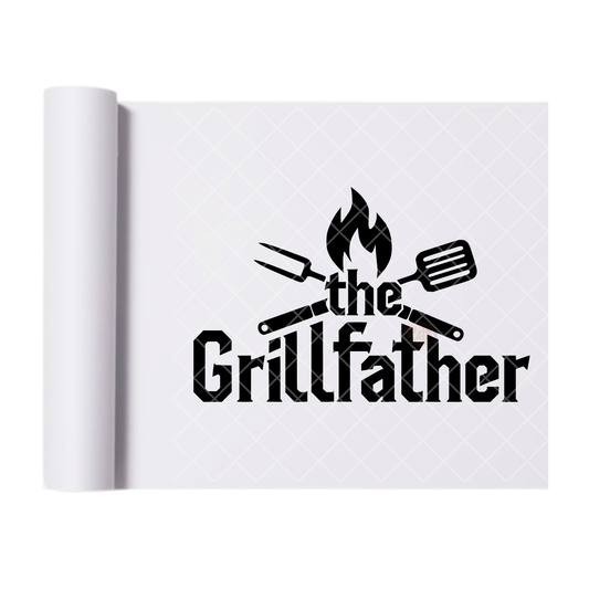 The Grill Father - Direct Print Film Transfer for Trendy T-Shirts, Cotton, Polyester & Blends - High-Quality Print