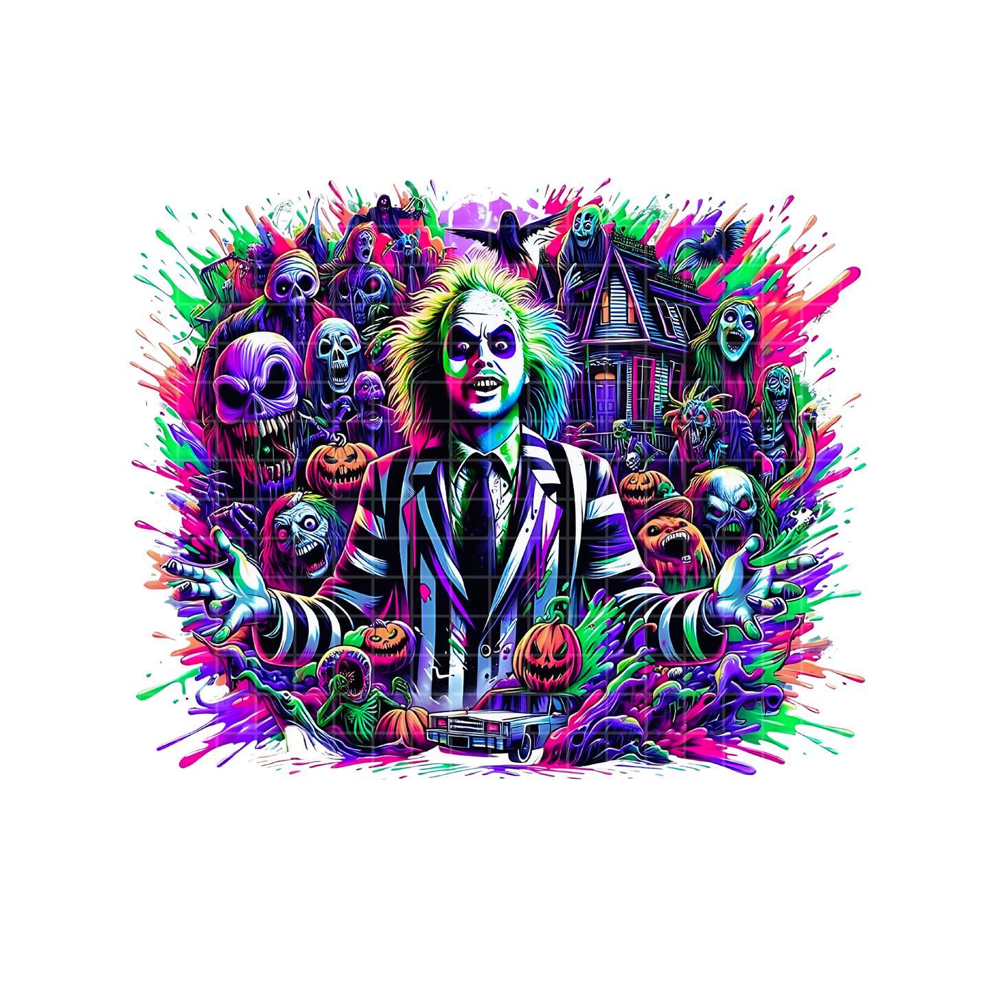 Beetlejuice Paint Explosion PNG