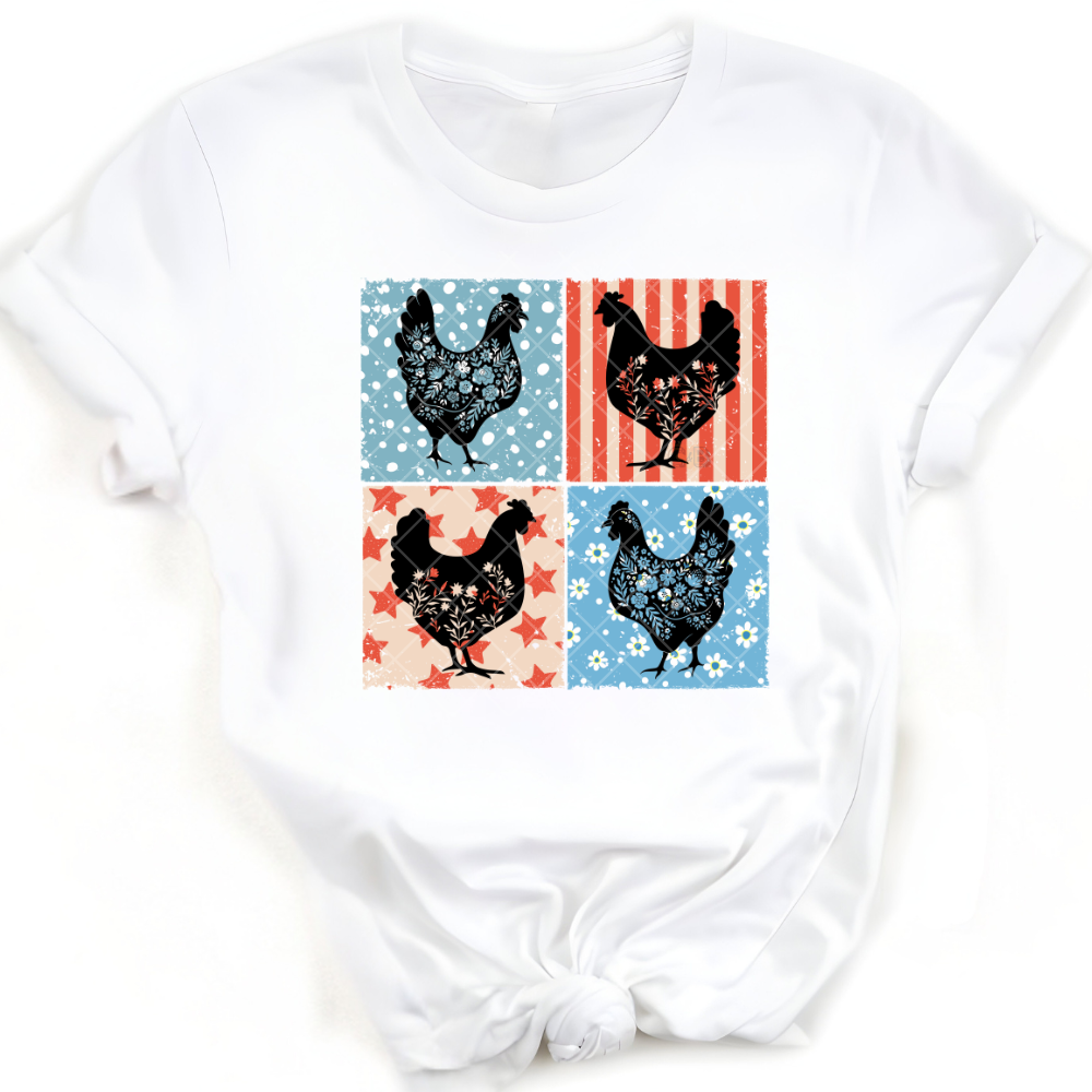 Clucking Pattern Patriotic PNG