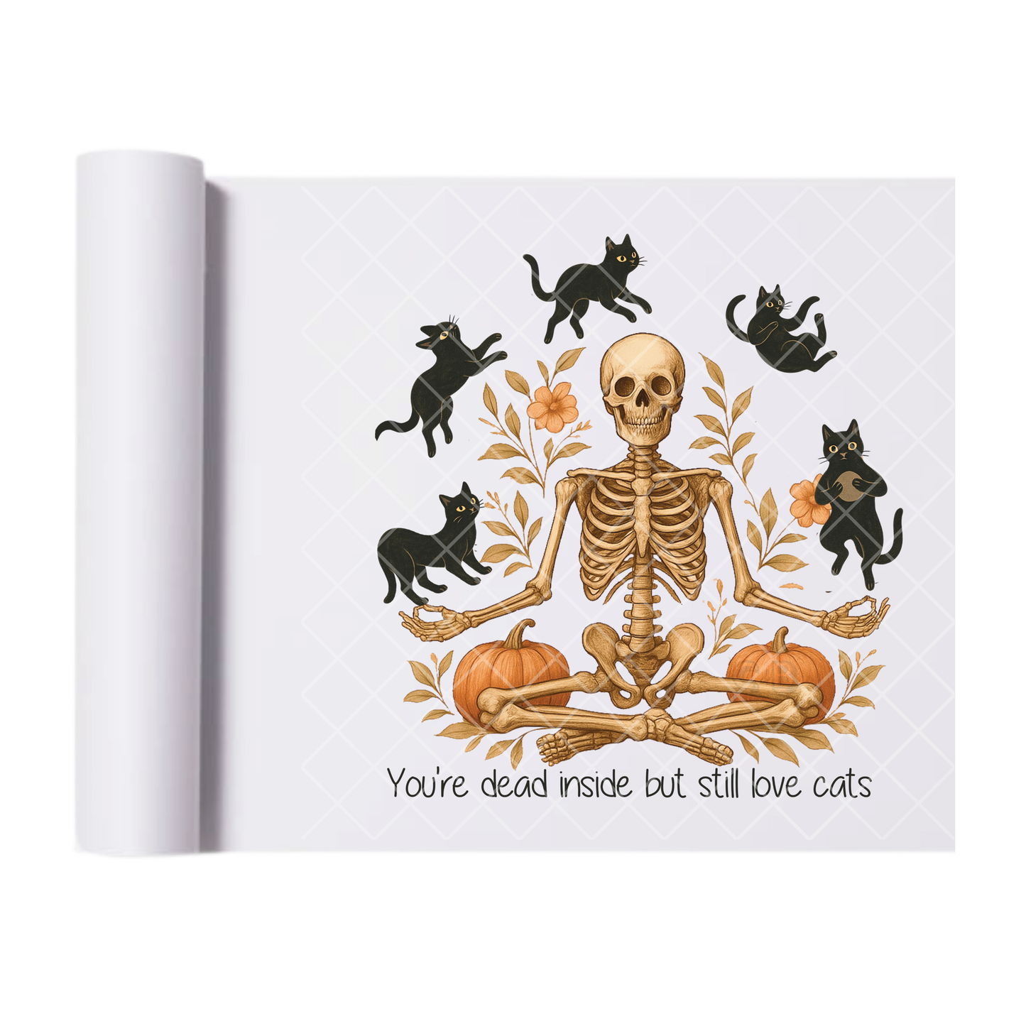 You’re gone inside but still like cats -DRAFT - Ready To Press Print Transfer for Apparel, Cotton, Polyester & Blends - High-Quality Print- Commercial Grade
