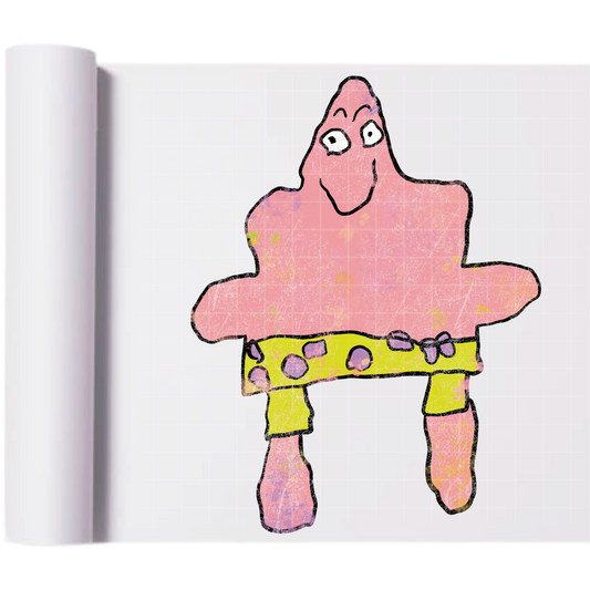 Wacky Starfish - Direct Print Film Transfer for T-Shirts, Cotton, Polyester & Blends - High-Quality Print