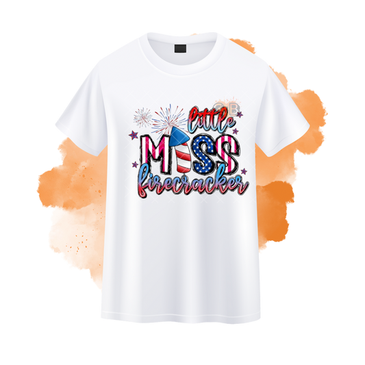 Little Miss Firecracker 4th T-Shirt