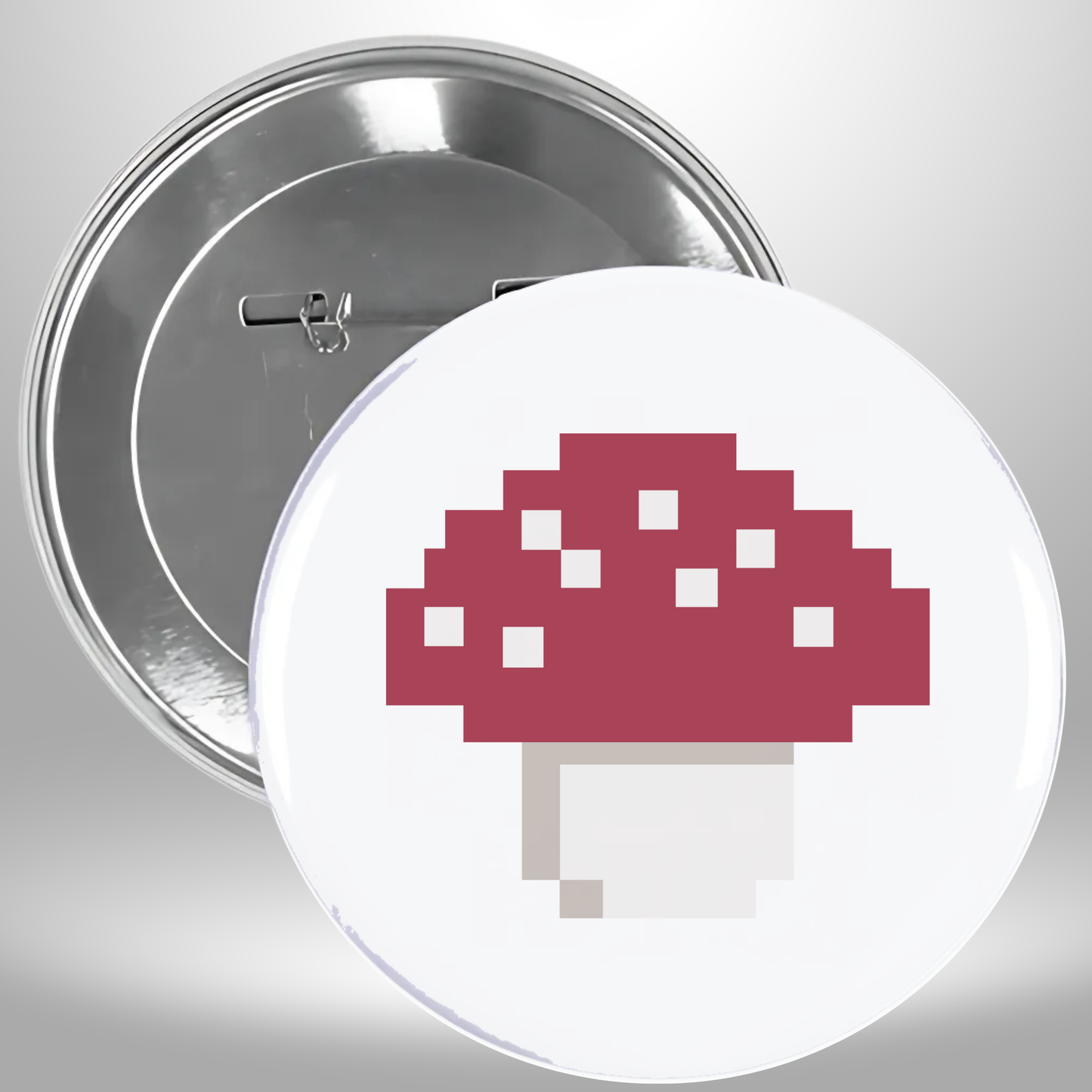 8 Bit Mushroom Pinback Button