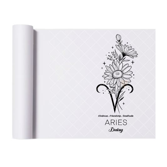 Aries Daisy - Direct Print Film Transfer for T-Shirts, Cotton, Polyester & Blends - High-Quality Print